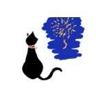 無表情な黒猫 2（個別スタンプ：11）