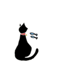 無表情な黒猫 2（個別スタンプ：13）