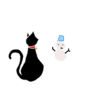 無表情な黒猫 2（個別スタンプ：16）