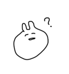 しろくてゆるいうさぎ(改良版)（個別スタンプ：12）