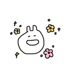 しろくてゆるいうさぎ(改良版)（個別スタンプ：40）