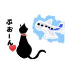無表情な黒猫 1（個別スタンプ：12）