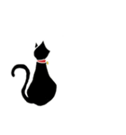無表情な黒猫 1（個別スタンプ：27）