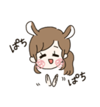 かわいい動物の女の子（個別スタンプ：16）