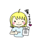 凡庸スタンプバイ女の子（個別スタンプ：5）