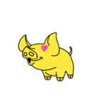 黄色いブタ（個別スタンプ：3）