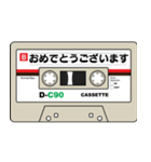 カセットテープ風のスタンプ（個別スタンプ：15）