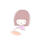 キュートな女の子の日常スタンプ（個別スタンプ：1）