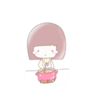 キュートな女の子の日常スタンプ（個別スタンプ：15）