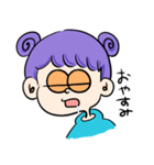 ポップな女の子とうさぎ（個別スタンプ：4）