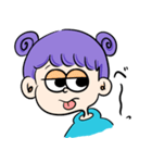 ポップな女の子とうさぎ（個別スタンプ：6）