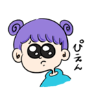 ポップな女の子とうさぎ（個別スタンプ：7）