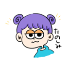 ポップな女の子とうさぎ（個別スタンプ：13）