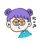 ポップな女の子とうさぎ（個別スタンプ：14）