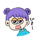 ポップな女の子とうさぎ（個別スタンプ：15）