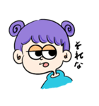 ポップな女の子とうさぎ（個別スタンプ：19）