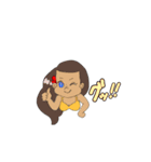 ハワイの女の子たち（個別スタンプ：7）