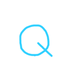 アルファベット「Q〜Z」（個別スタンプ：1）