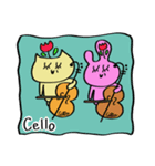 チェロねことチェロうさぎの仲良しスタンプ（個別スタンプ：18）