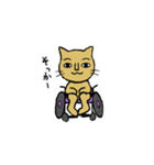 車椅子ねこの挨拶（個別スタンプ：10）