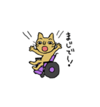 車椅子ねこの挨拶（個別スタンプ：14）