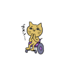 車椅子ねこの挨拶（個別スタンプ：24）