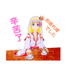 頑張る巫女お姉さん 7（個別スタンプ：4）