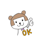 おかっぱクマ子さん ver.1（個別スタンプ：1）