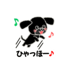 黒いわんこ（個別スタンプ：22）