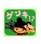 がたがた四角いくまりちゃん（個別スタンプ：7）