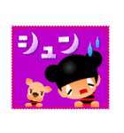 がたがた四角いくまりちゃん（個別スタンプ：8）