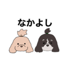 ドゥードゥル犬のソラとマメ（個別スタンプ：22）