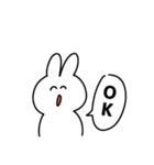 耳がくっついてるうさぎ（個別スタンプ：1）