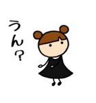 黒女子④お返事編（個別スタンプ：4）