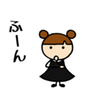 黒女子④お返事編（個別スタンプ：10）