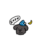 黒いもふもふ(トイプードル)（個別スタンプ：7）