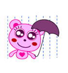 ピンクのハートくまちゃん♥️（個別スタンプ：19）