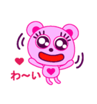 ピンクのハートくまちゃん♥️（個別スタンプ：34）