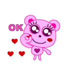 ピンクのハートくまちゃん♥️（個別スタンプ：37）