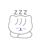 前髪猫と白いクマ（個別スタンプ：20）