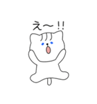前髪猫と白いクマ（個別スタンプ：32）