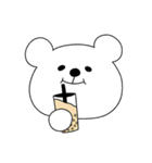 前髪猫と白いクマ（個別スタンプ：39）
