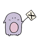 むらさきおばけちゃん（個別スタンプ：3）