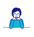 ビジネス用メガネ女子スタンプ（個別スタンプ：5）