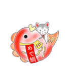 狛犬＆狛獅子と過ごす昔懐かしい日本の夏（個別スタンプ：14）