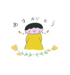 きいろなおさげさん（個別スタンプ：1）