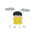 きいろなおさげさん（個別スタンプ：4）