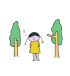 きいろなおさげさん（個別スタンプ：7）