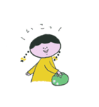 きいろなおさげさん（個別スタンプ：9）