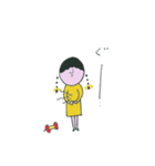 きいろなおさげさん（個別スタンプ：22）